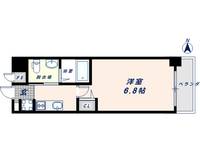 大阪府東大阪市小阪1丁目(マンション)の賃貸物件の間取り