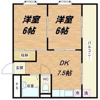 大阪府大阪市東成区中道3丁目(マンション)の賃貸物件の間取り