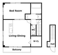 徳島県徳島市津田町2丁目(アパート)の賃貸物件の間取り