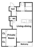 徳島県徳島市八万町中津浦(アパート)の賃貸物件の間取り