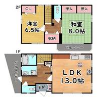 兵庫県神戸市東灘区住吉宮町3丁目(一戸建)の賃貸物件の間取り