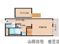 奈良県香芝市別所(マンション)の賃貸物件201の間取り