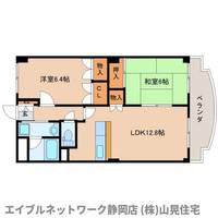 静岡県静岡市葵区上足洗1丁目(マンション)の賃貸物件の間取り
