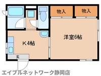 静岡県静岡市葵区春日2丁目(アパート)の賃貸物件の間取り