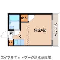 静岡県静岡市清水区草薙(アパート)の賃貸物件205の間取り