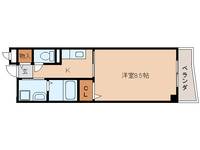 奈良県橿原市南八木町1丁目(マンション)の賃貸物件202の間取り