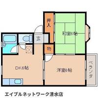 静岡県静岡市清水区村松(アパート)の賃貸物件の間取り