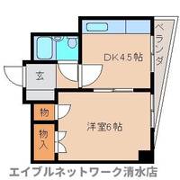 静岡県静岡市清水区入江岡町(マンション)の賃貸物件の間取り