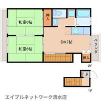静岡県静岡市清水区梅が岡(アパート)の賃貸物件の間取り