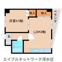静岡県静岡市清水区入江岡町(マンション)の賃貸物件の間取り