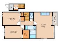 京都府相楽郡精華町大字菅井小字馬渕(アパート)の賃貸物件の間取り