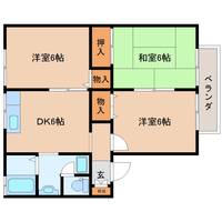 京都府相楽郡精華町桜が丘4丁目(アパート)の賃貸物件の間取り