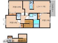 奈良県北葛城郡広陵町大字笠(アパート)の賃貸物件202の間取り