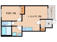 奈良県大和高田市大字池田(アパート)の賃貸物件106の間取り