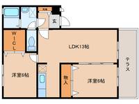 奈良県葛城市八川(アパート)の賃貸物件101の間取り