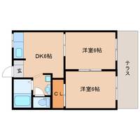 奈良県奈良市押熊町(アパート)の賃貸物件102の間取り