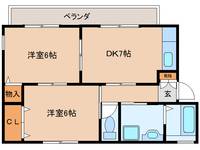 京都府相楽郡精華町大字祝園(アパート)の賃貸物件の間取り
