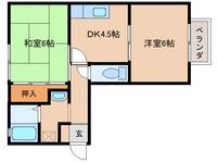 京都府相楽郡精華町桜が丘4丁目(アパート)の賃貸物件の間取り
