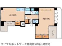 静岡県静岡市葵区上石町(マンション)の賃貸物件の間取り
