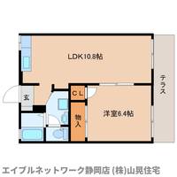 静岡県静岡市葵区北4丁目(アパート)の賃貸物件の間取り