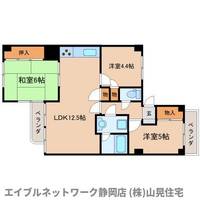 静岡県静岡市葵区北安東2丁目(マンション)の賃貸物件の間取り