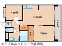 静岡県静岡市葵区新富町6丁目(マンション)の賃貸物件の間取り