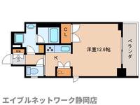 静岡県静岡市葵区駿河町(マンション)の賃貸物件の間取り