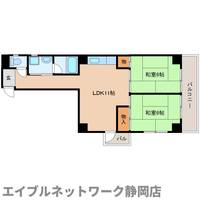 静岡県静岡市葵区鷹匠1丁目(マンション)の賃貸物件の間取り