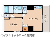 静岡県静岡市葵区鷹匠2丁目(マンション)の賃貸物件の間取り