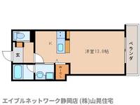 静岡県静岡市葵区中町(マンション)の賃貸物件の間取り