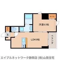 静岡県静岡市葵区東静岡1丁目(マンション)の賃貸物件801の間取り