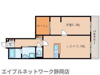 静岡県静岡市葵区二番町(マンション)の賃貸物件の間取り