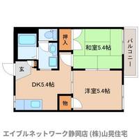 静岡県静岡市葵区平和1丁目(アパート)の賃貸物件の間取り