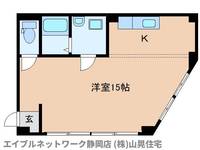 静岡県静岡市葵区本通1丁目(マンション)の賃貸物件の間取り
