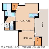 静岡県静岡市葵区緑町(マンション)の賃貸物件の間取り