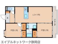 静岡県静岡市葵区若松町(マンション)の賃貸物件の間取り