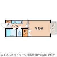静岡県静岡市清水区草薙1丁目(アパート)の賃貸物件102の間取り