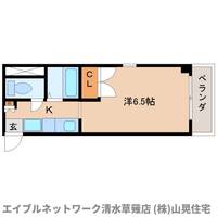 静岡県静岡市清水区草薙3丁目(マンション)の賃貸物件105の間取り