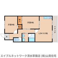 静岡県静岡市清水区長崎新田(マンション)の賃貸物件105の間取り