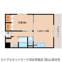 静岡県静岡市清水区七ツ新屋(アパート)の賃貸物件105の間取り