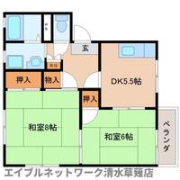 静岡県静岡市清水区馬走(アパート)の賃貸物件201の間取り