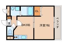 奈良県奈良市東九条町(アパート)の賃貸物件の間取り