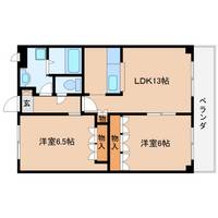 奈良県桜井市大字浅古(マンション)の賃貸物件206の間取り