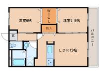 奈良県天理市前栽町(マンション)の賃貸物件の間取り