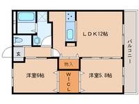 奈良県天理市前栽町(マンション)の賃貸物件の間取り