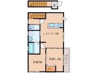 奈良県天理市前栽町(アパート)の賃貸物件の間取り
