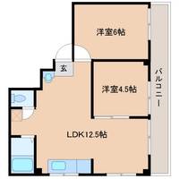 奈良県天理市勾田町(マンション)の賃貸物件の間取り