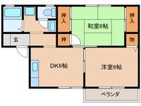 奈良県天理市田町(アパート)の賃貸物件の間取り