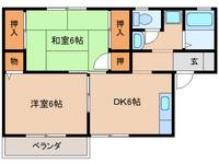 奈良県天理市田町(アパート)の賃貸物件の間取り