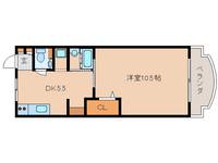 奈良県生駒市西旭ケ丘(マンション)の賃貸物件202の間取り